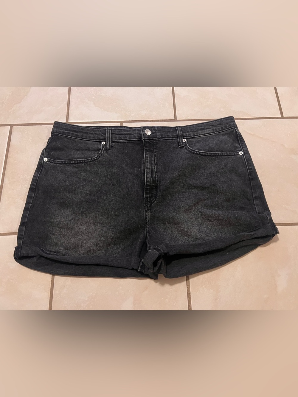 Classic Black Denim Women’s Shorts
